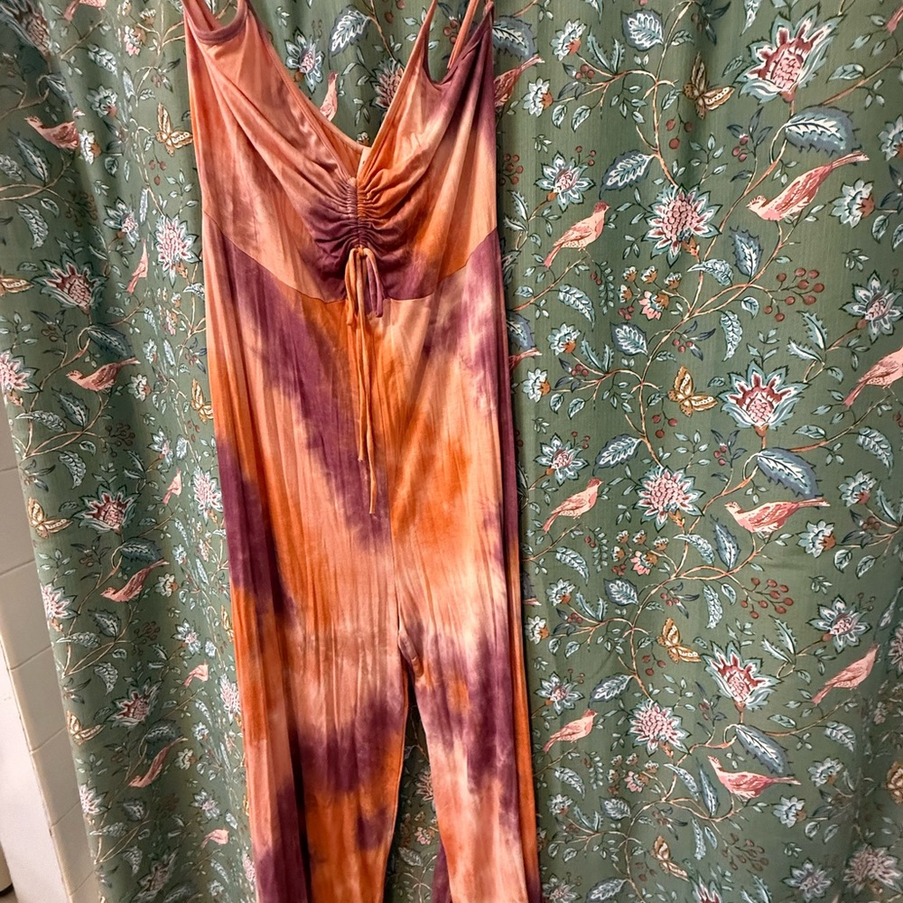 Tie-Dye Jumpsuit in Orange and Purple